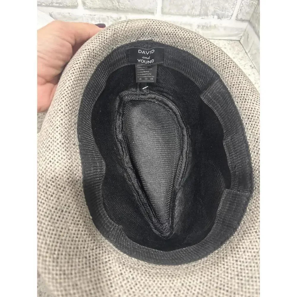 David and Young Two-Tone Fedora Hat with Black Band